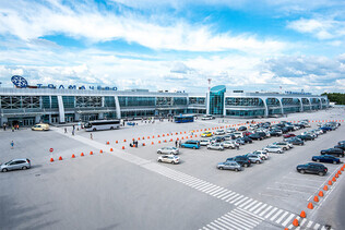 Reconstruction of the Novosibirsk airport station square has been completed