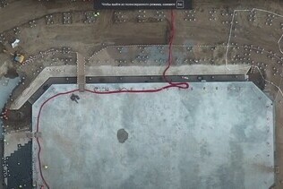 "Arena Omsk": foundation slab concrete pouring of the ice field