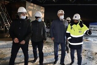 Губернатор Кузбасса посетил стройплощадку международного аэропорта Кемерово