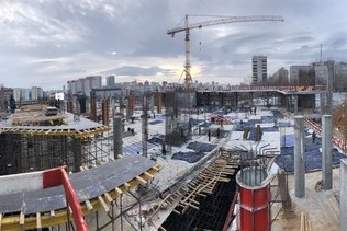 Dynamics of the «Esplanada» shopping center construction in November