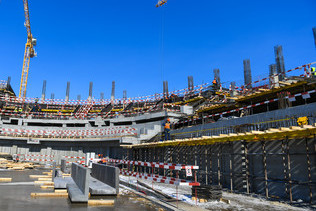 Video from the construction of «Omsk Arena»: results of March 
