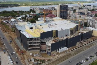 Progress of construction work of the shopping center Esplanada in July
