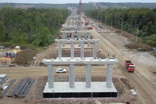 The scale of construction of the Eastern exit in Ufa
