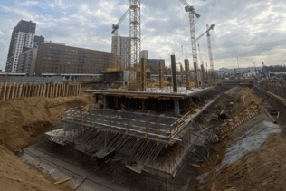 Installation of sheet piling on the Residential Complex «Symvol» is completed