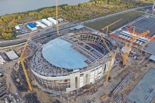 The construction readiness of the Arena Omsk is 35%