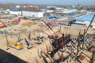 Results of the second month of construction of the new terminal at Khabarovsk airport