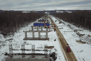 Construction of the Eastern Exit from Ufa in November