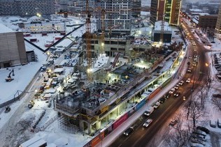 Динамика строительства ЖК «Символ» в январе 2022