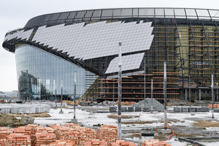Construction of the Omsk Arena: results of March