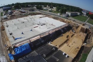 Voronezh airport is completing the construction of the foundation for the new terminal building