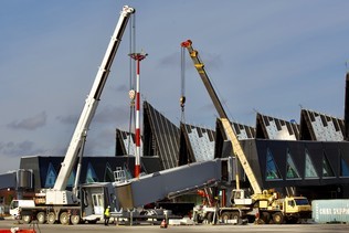 Jetways are installed at Novy Urengoy Airport