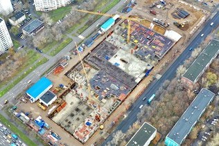 Динамика строительства нового Многофункционального комплекса «Кузьминки»