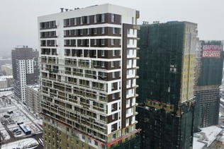 Construction dynamics of 16-18 buildings of the Simvol Residential Complex in December