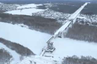 Dynamics of construction of the Eastern Exit from Ufa in January