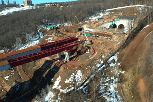 Dynamics of tunnel works at the Eastern exit from Ufa in April