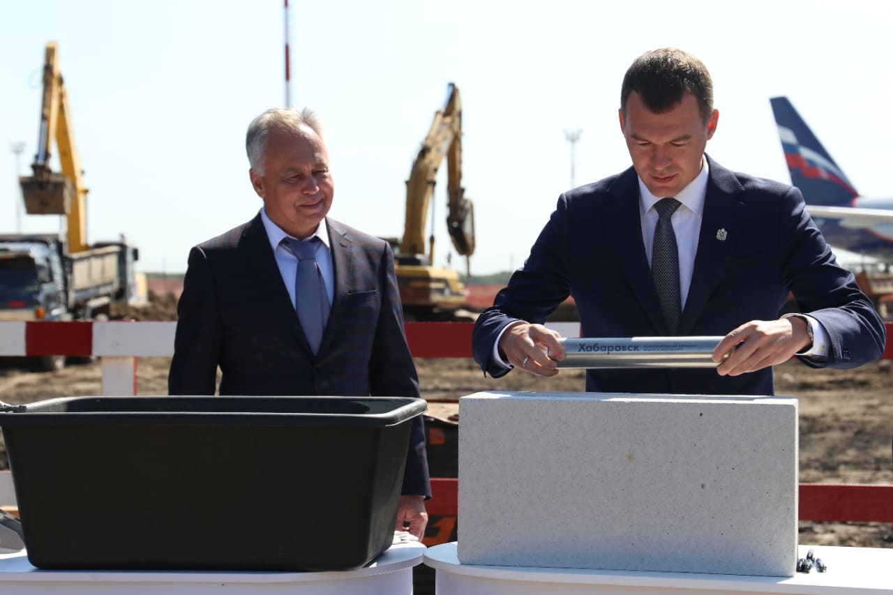 Construction of a new passenger terminal for international airlines has begun at Khabarovsk airport. The solemn ceremony of laying a commemorative capsule took place-photo-2