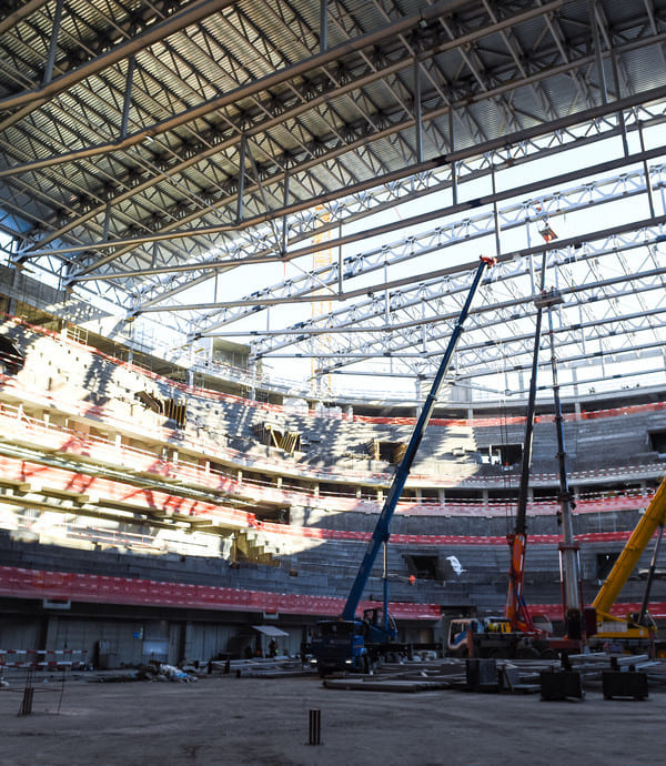 Completed installation of Arena-Omsk roof metal structures-photo-5
