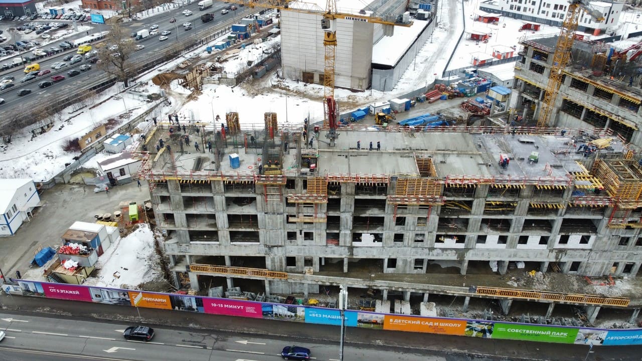 Construction dynamics of Residential Complex Simvol in February -photo-2