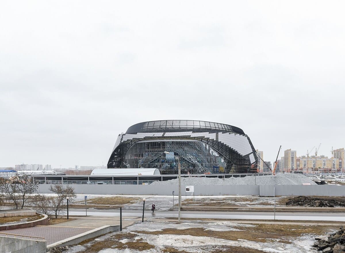 Construction of the Omsk Arena: results of March-photo-11