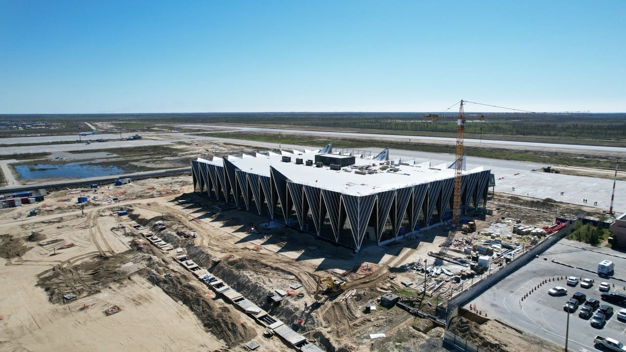 Construction dynamics of the Novy Urengoy Airport`s Terminal in May-photo-2