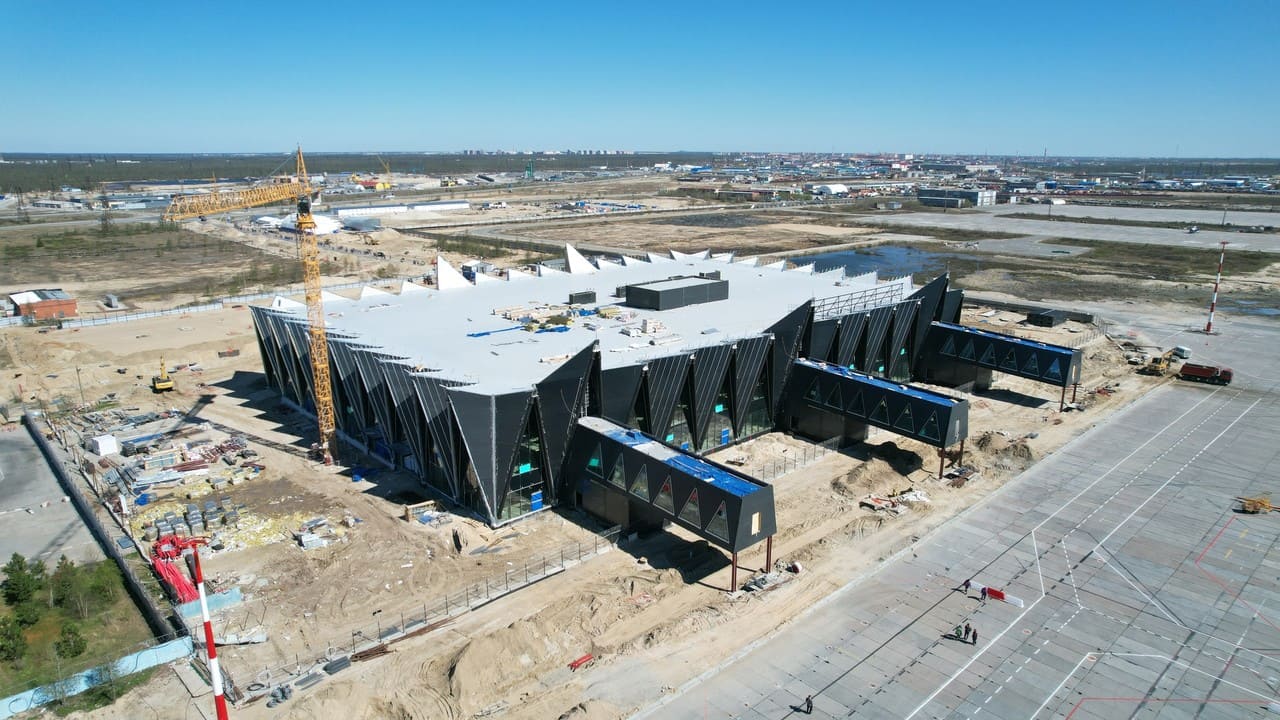 Динамика строительства терминала аэропорта Новый Уренгой в мае-photo-3