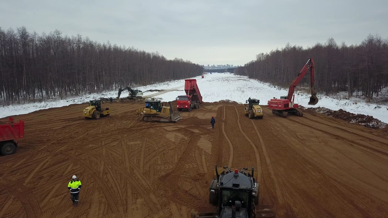 Video flyby from the drone of the Eastern Exit in Ufa in December-photo-2