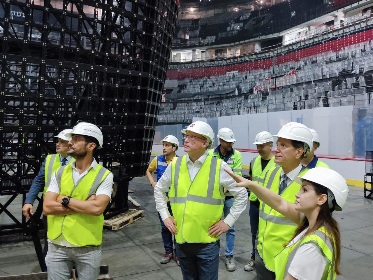 Alexander Burkov and Alexander Zhukov inspected the construction of G-Drive Arena-photo-4
