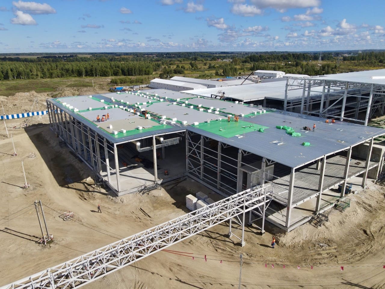 Construction dynamics of the industrial complex in Chernyakhovsk in August-photo-4