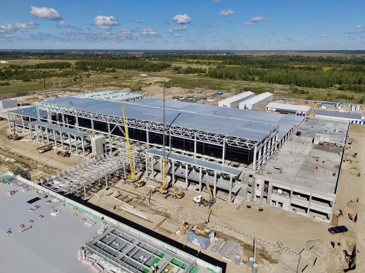 Construction dynamics of the industrial complex in Chernyakhovsk in August-photo-9
