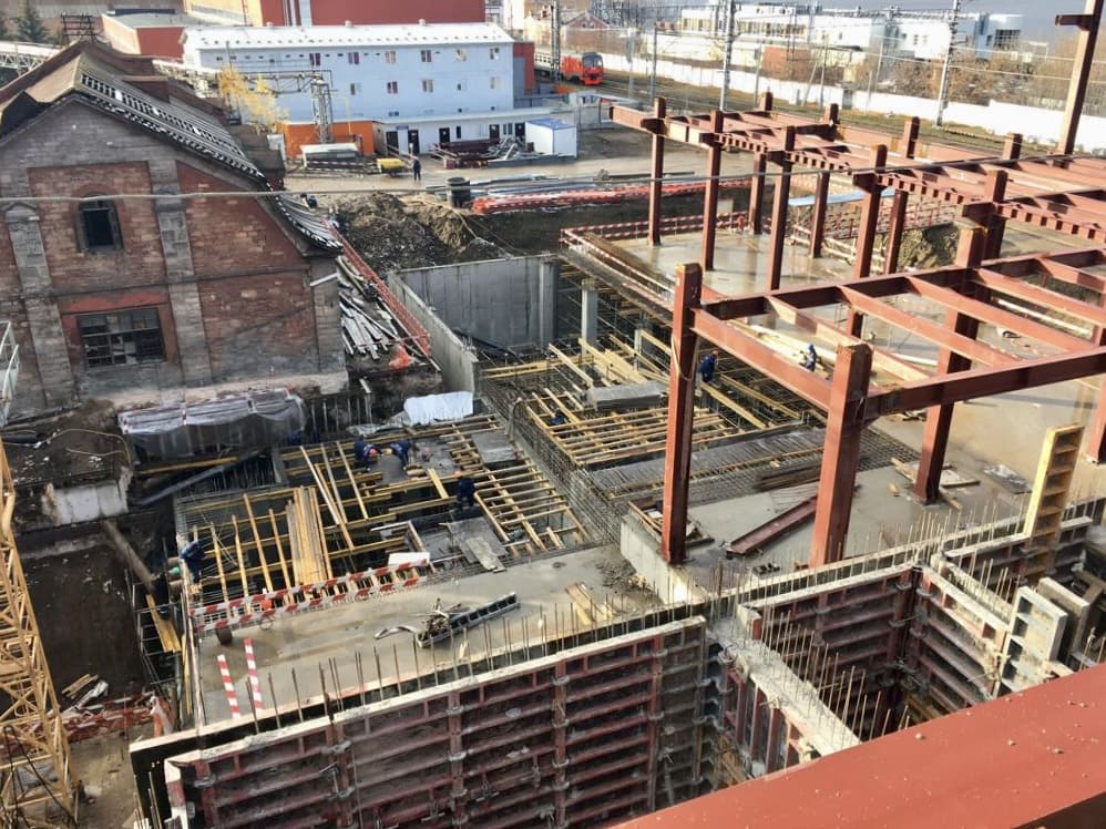 LMS has begun constructing the walls of the first floor of the Perm State Art Gallery-photo-3