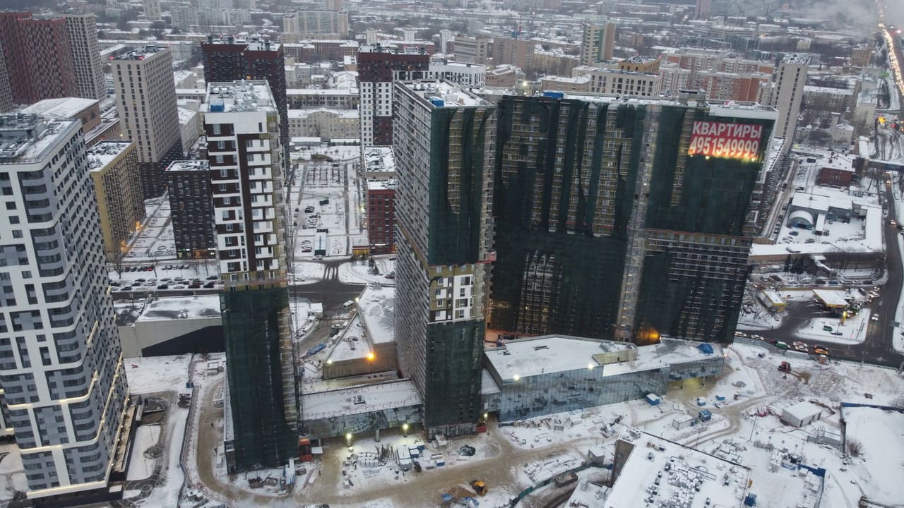 Dynamics of construction of 16-18 buildings of the residential complex «Symbol» in January-photo-2