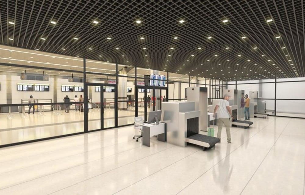 Новый аэровокзальный комплекс внутренних воздушных авиалиний международного аэропорта
