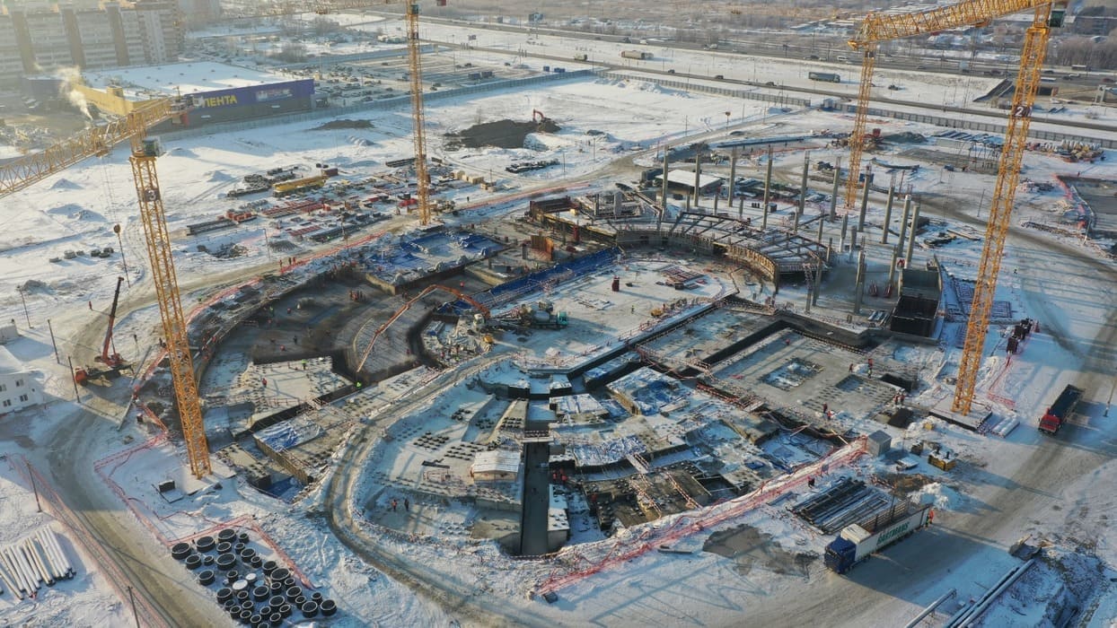 Фотоотчёт строительства Арены Омск в декабре - Фото 1